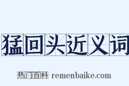 猛回头近义词是什么意思的图片